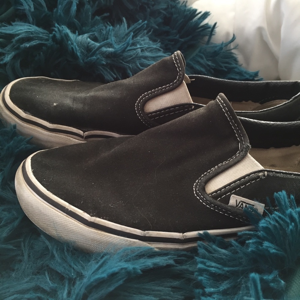 Black slip on Vans